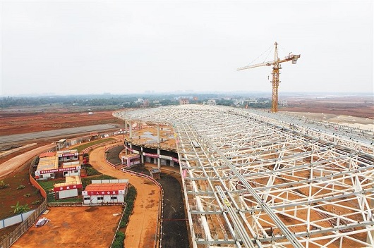 美蘭國際機場擴建施工現場